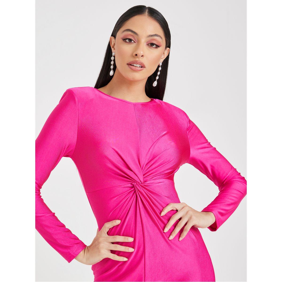 Styli Knotted Bodycon Midi Dress with Side Slit-women-clothing-dresses-image-4