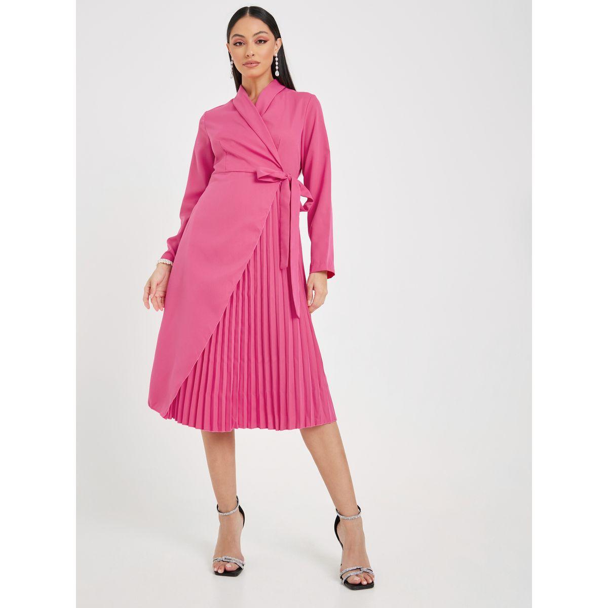 فستان ميدي بنمط لف-women-clothing-dresses-image-1