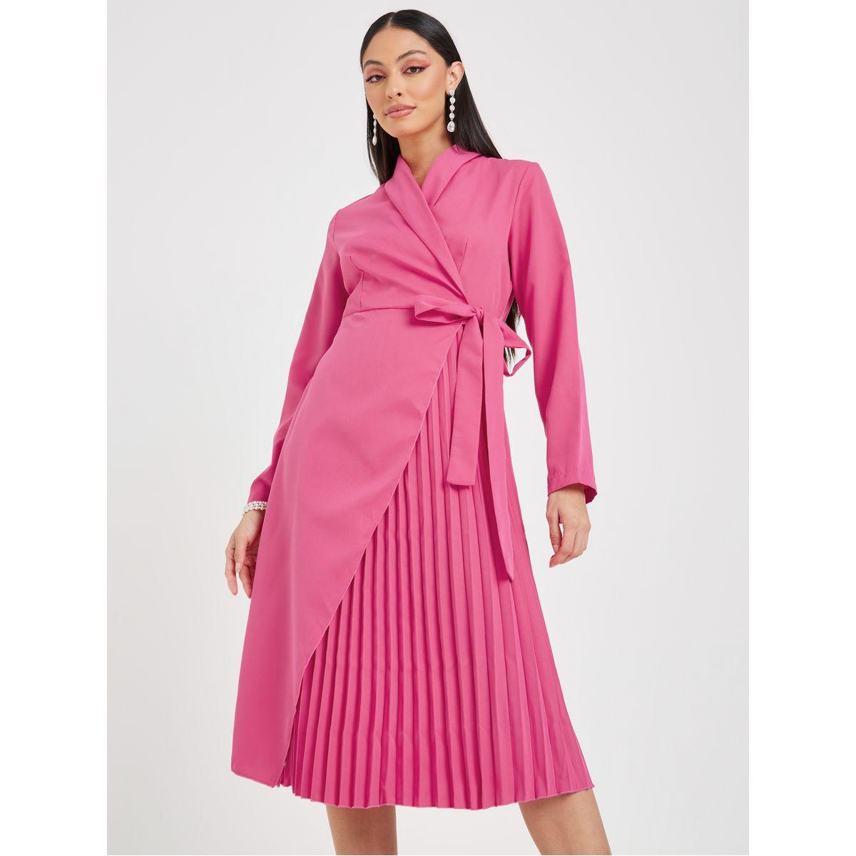 فستان ميدي بنمط لف-women-clothing-dresses-image-2