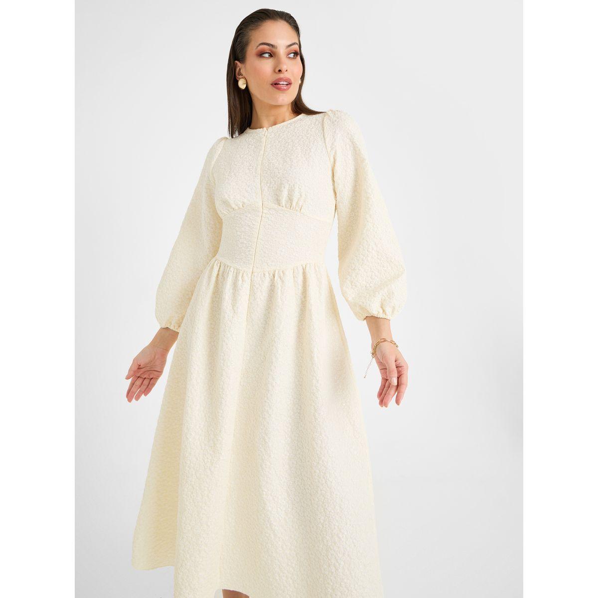 فستان ميدي بتفاصيل بارزة الملمس-women-clothing-dresses-image-2