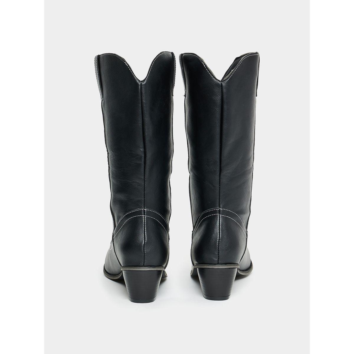 بوت برقبة عالية وتفاصيل مدروزة-women-shoes-boots-image-4
