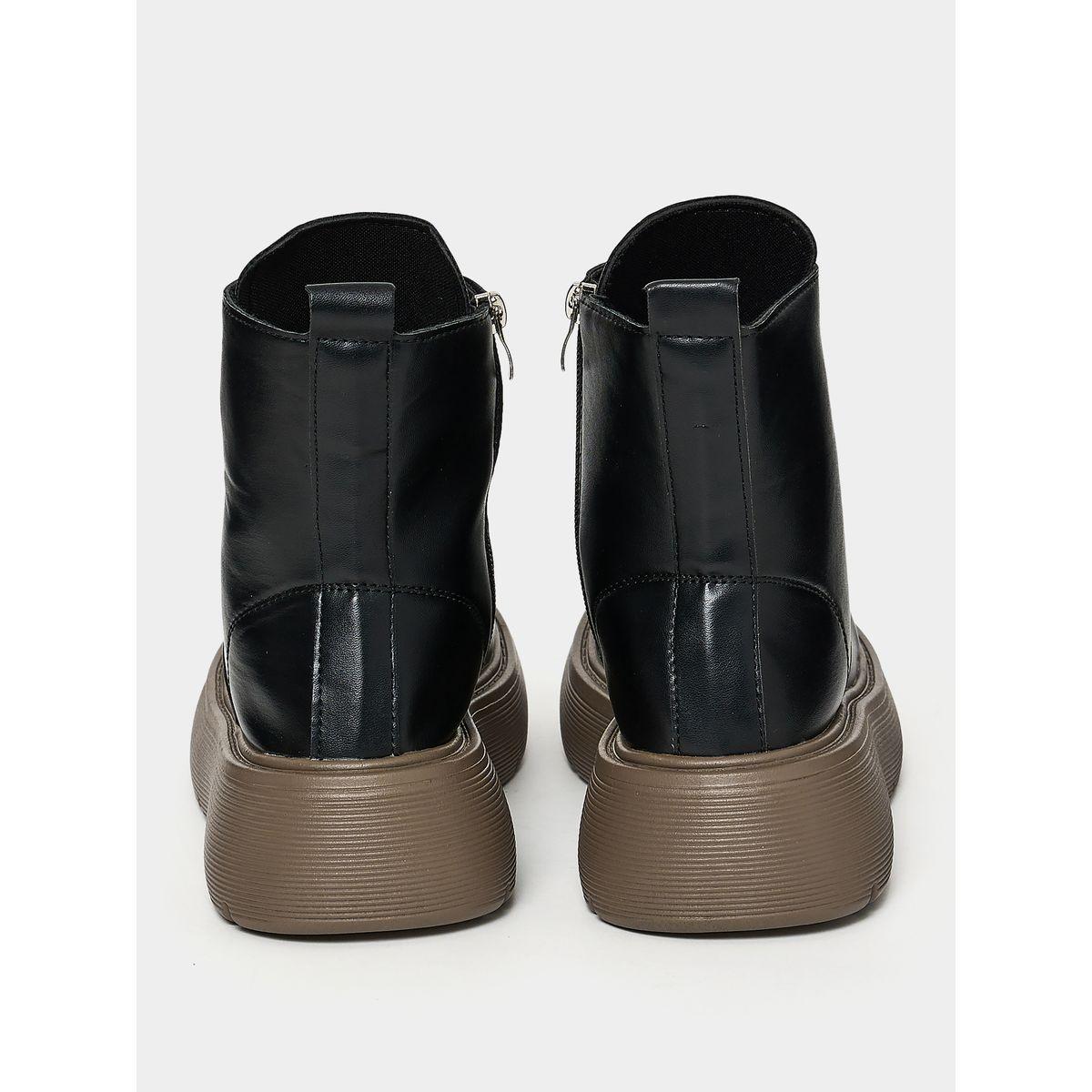 Styli Solid Lace Up Boots-women-shoes-boots-image-4