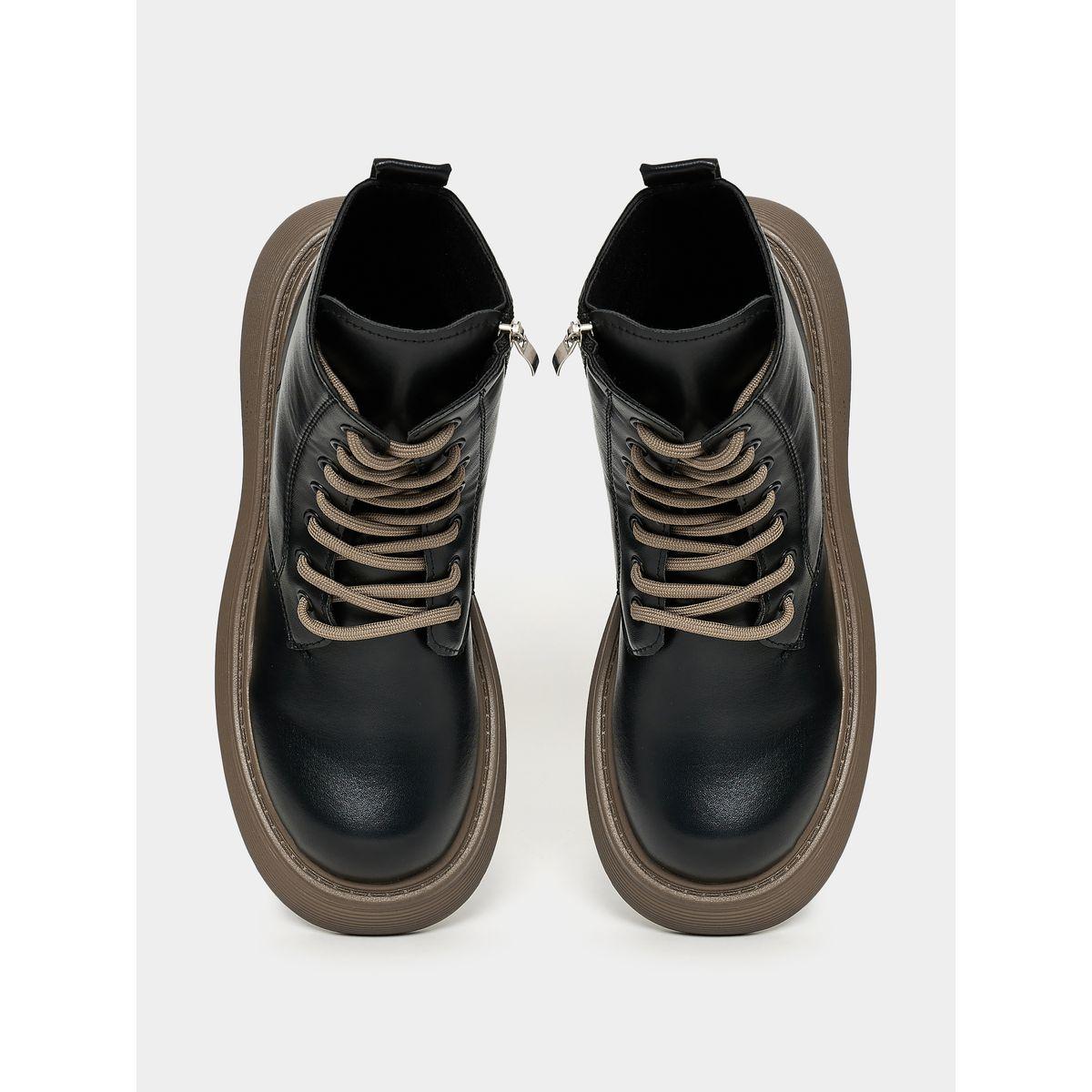 Styli Solid Lace Up Boots-women-shoes-boots-image-5
