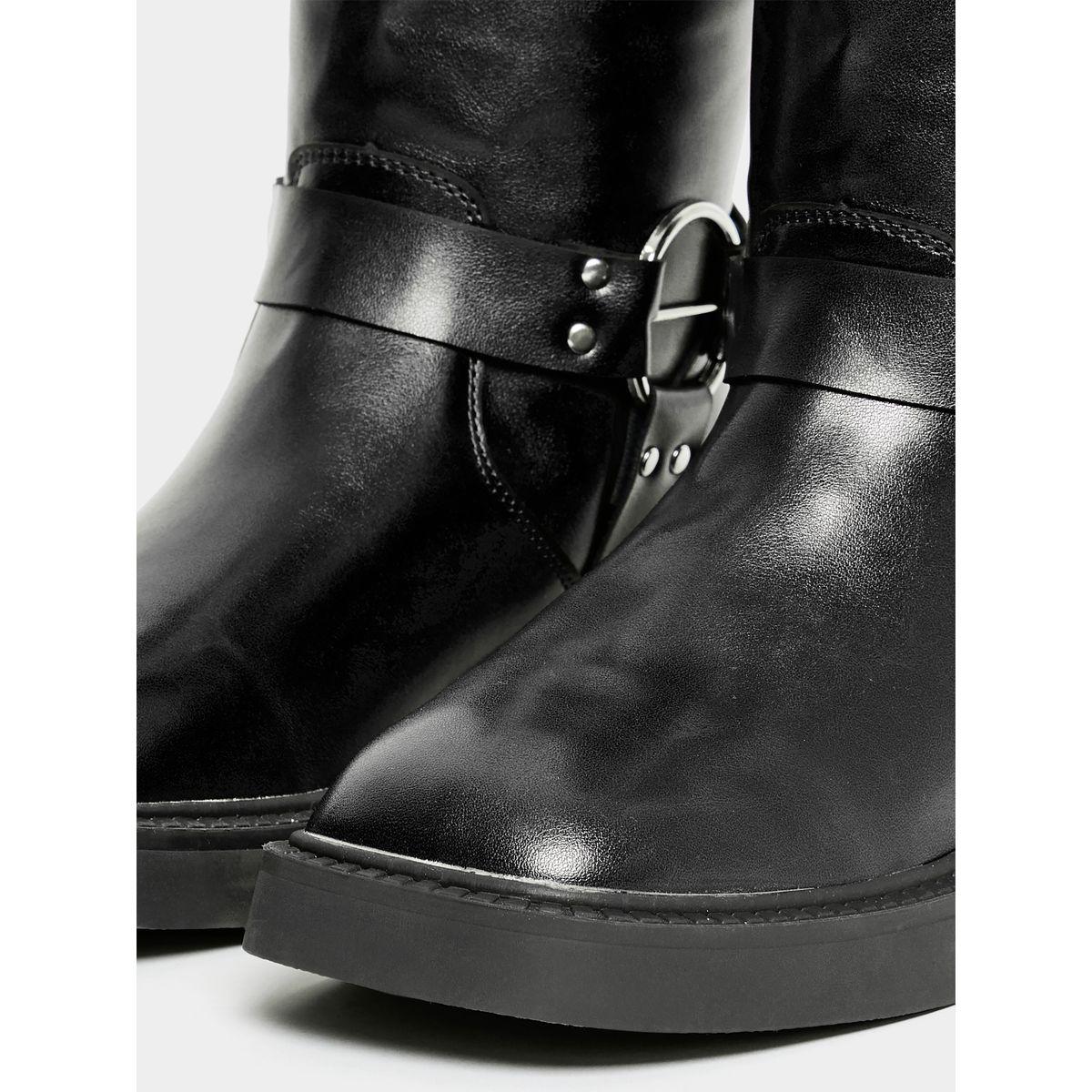 Styli Buckle Embellished Ankle Length Boots-women-shoes-boots-image-6