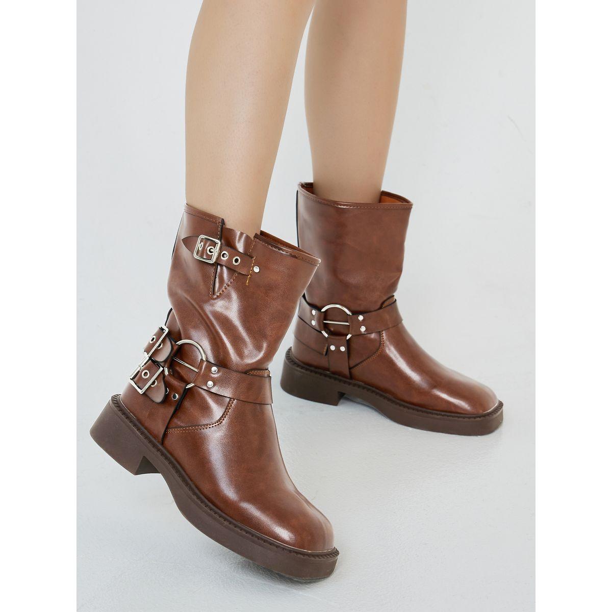 بوت بطول الكاحل بإبزيم غلق-women-shoes-boots-image-1