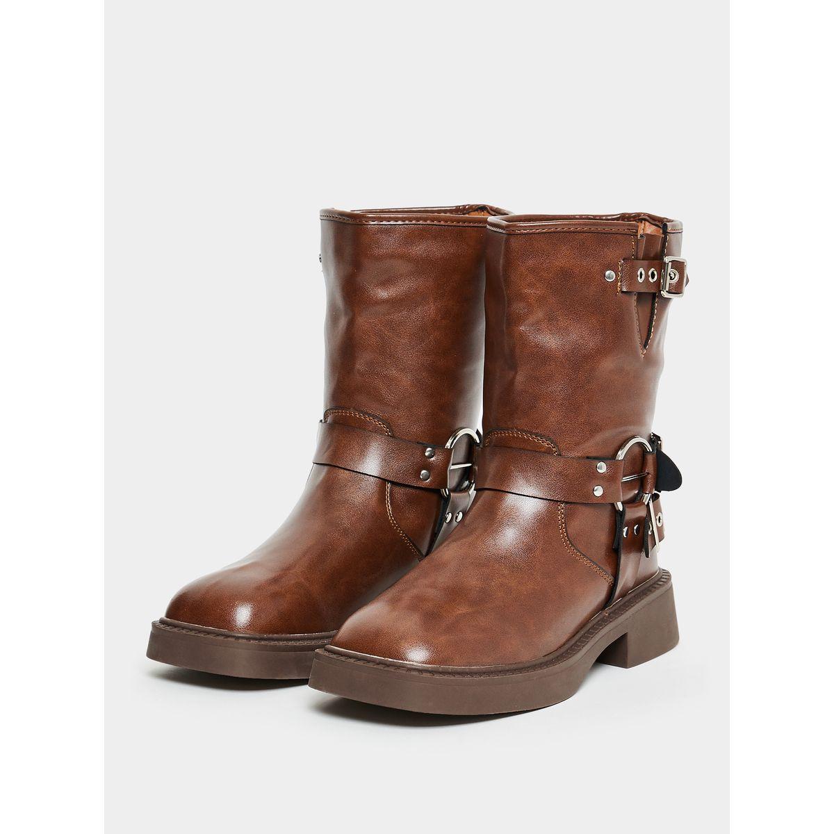 بوت بطول الكاحل بإبزيم غلق-women-shoes-boots-image-3
