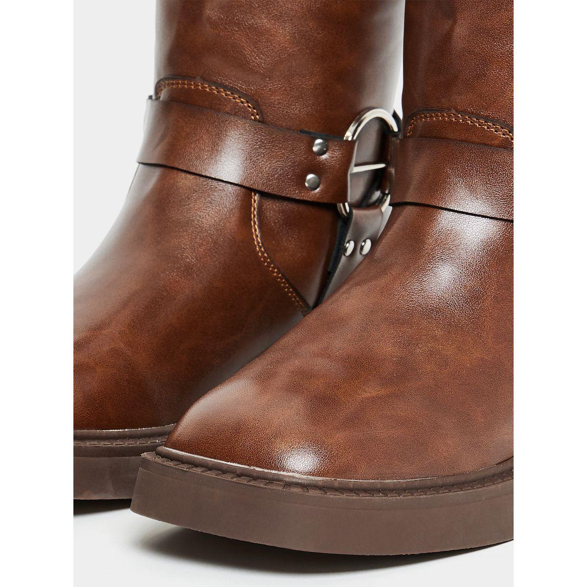 Styli Buckle Embellished Ankle Length Boots-women-shoes-boots-image-6