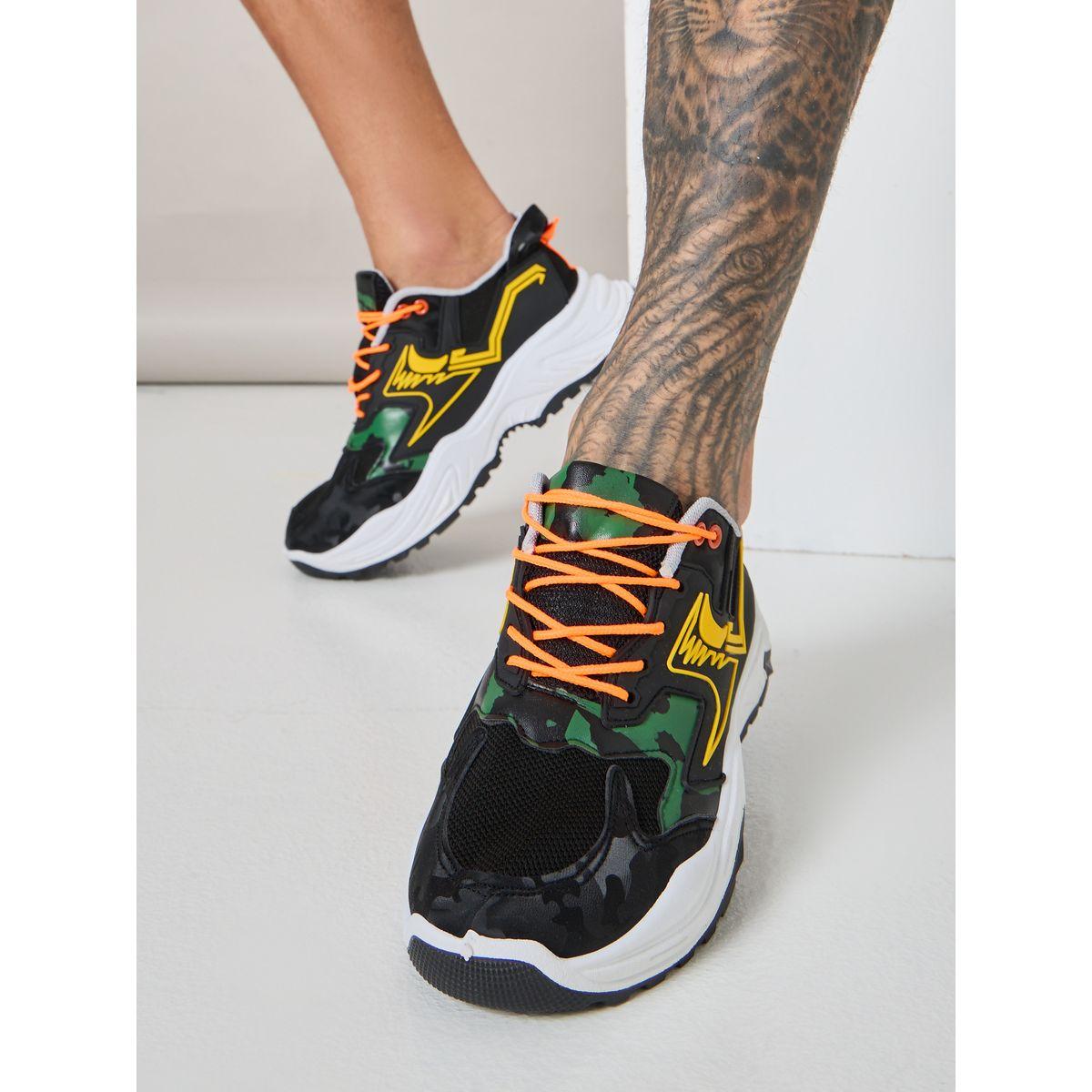 Styli Contrast Detail Textured Sneakers-men-shoes-sneakers-image-1