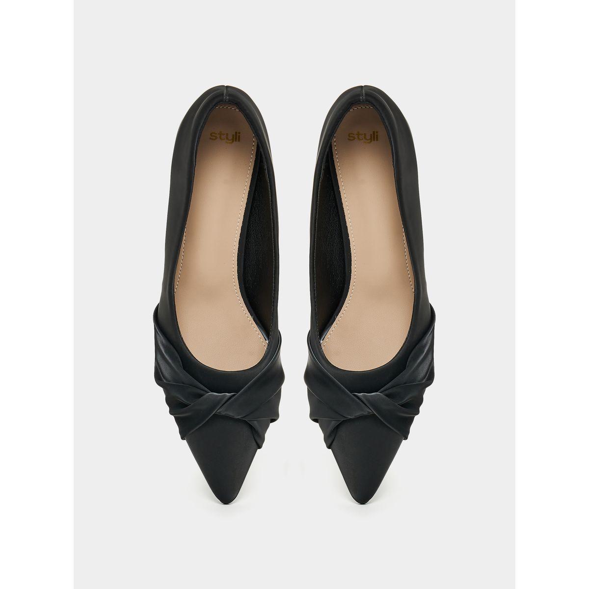 Styli Knot Embellished Pointed Toe Pumps-women-shoes-heels-image-4