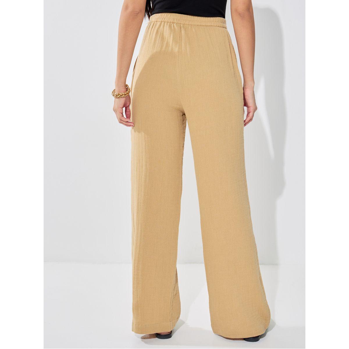 Styli Elevate High Rise Wide Leg Textured Trouser-women-clothing-bottoms-trousers-image-4