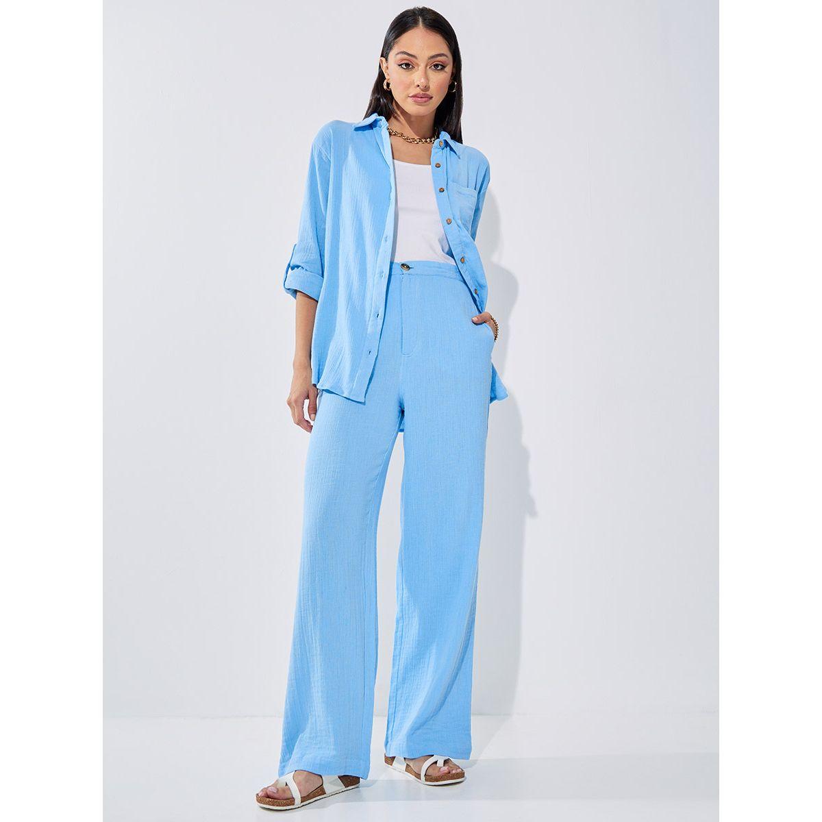 بنطال بأرجل واسعة وخصر عالي-women-clothing-bottoms-trousers-image-1