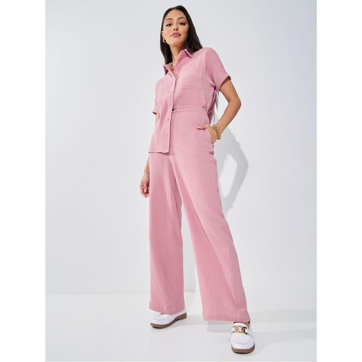 بنطال بأرجل واسعة وخصر عالي-women-clothing-bottoms-trousers-image-1