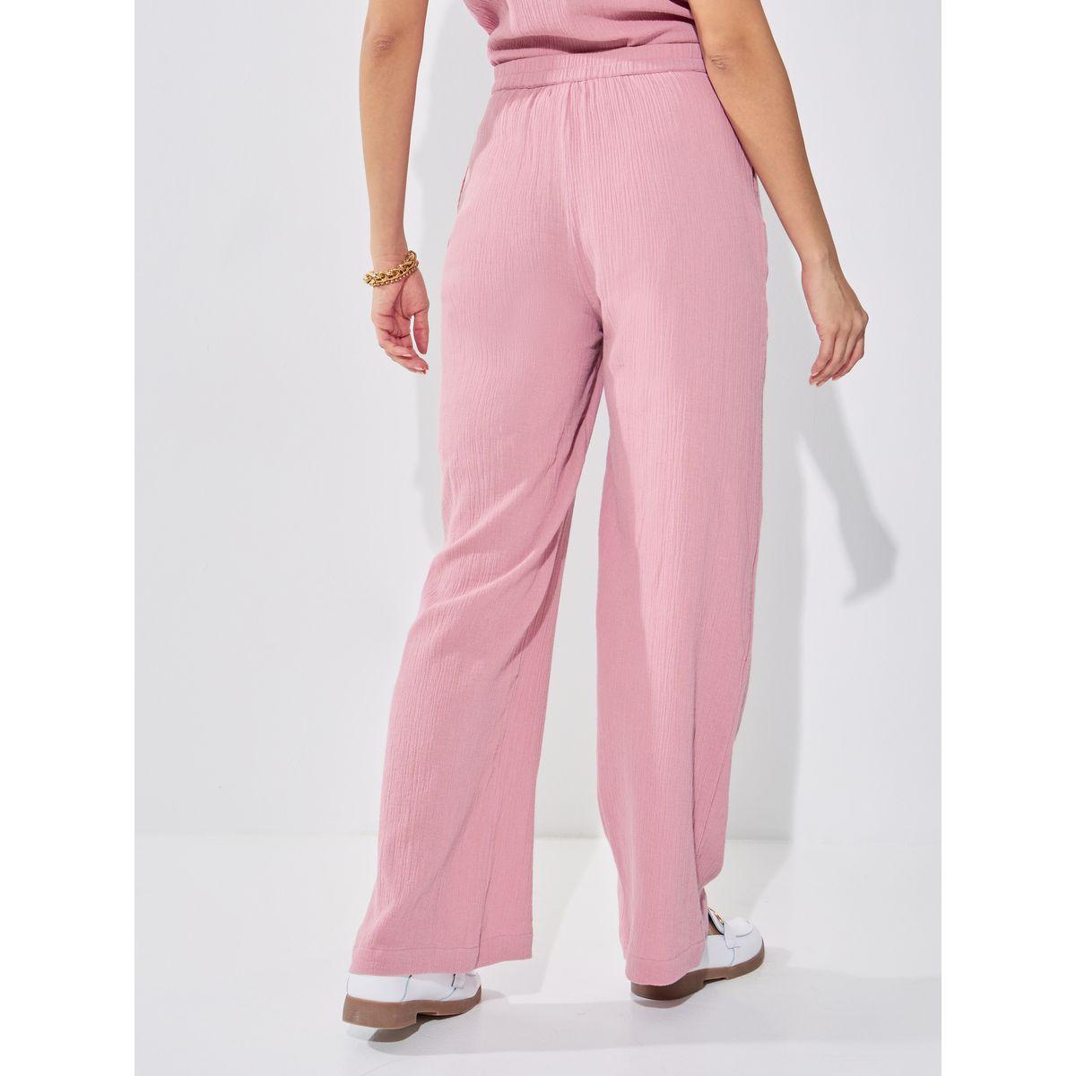 Styli Elevate High Rise Wide Leg Textured Trouser-women-clothing-bottoms-trousers-image-4