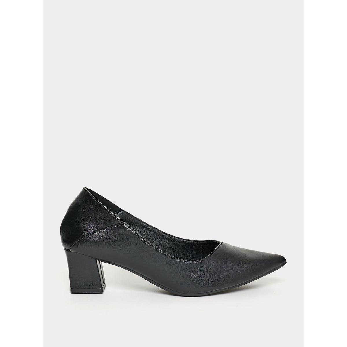 Styli Pointed Toe Block Heel Formal Shoes-women-shoes-heels-image-1