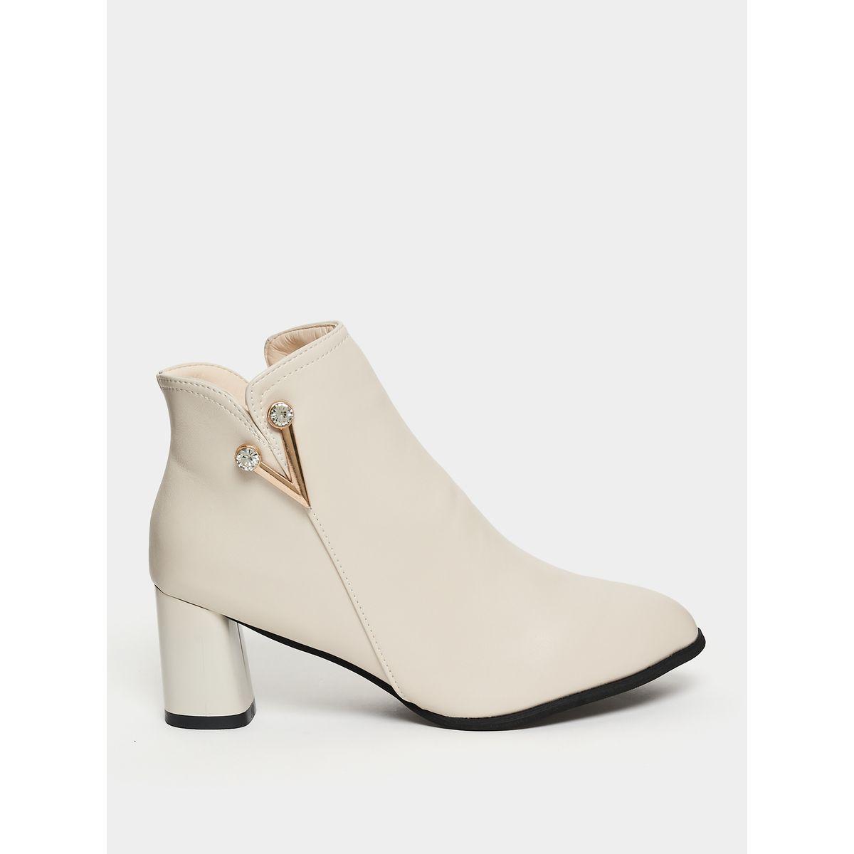 Styli Embellished Side Zip Accent Ankle Length Boots-women-shoes-boots-image-2