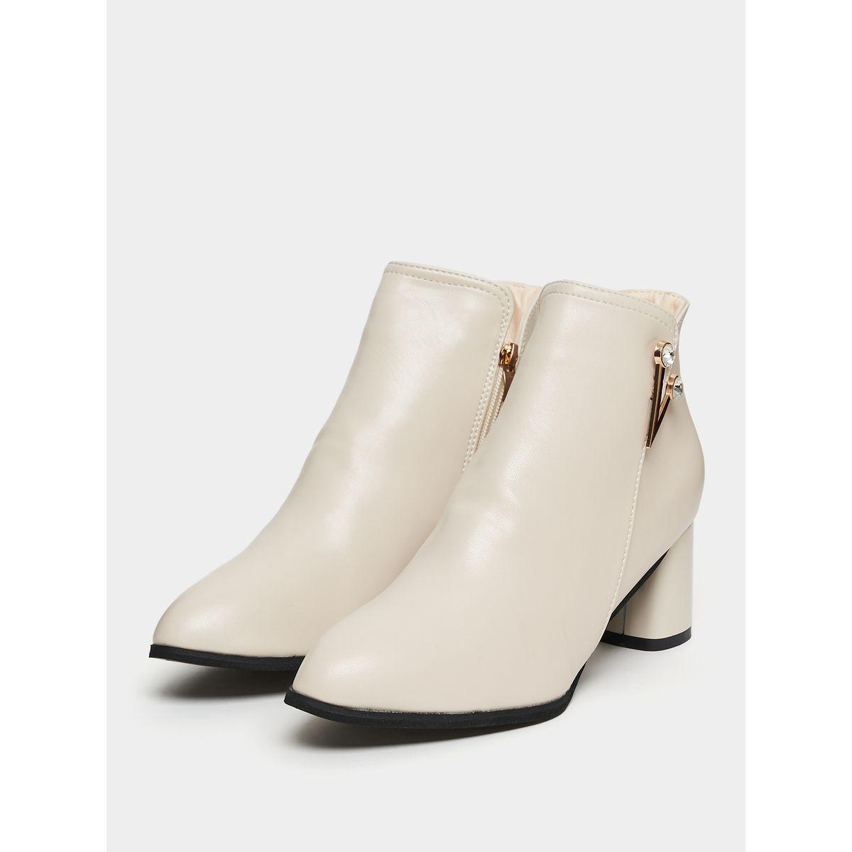 Styli Embellished Side Zip Accent Ankle Length Boots-women-shoes-boots-image-3