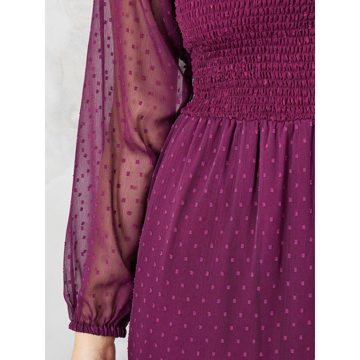فستان طويل بكسرات وياقة واسعة-women-clothing-dresses-image-3