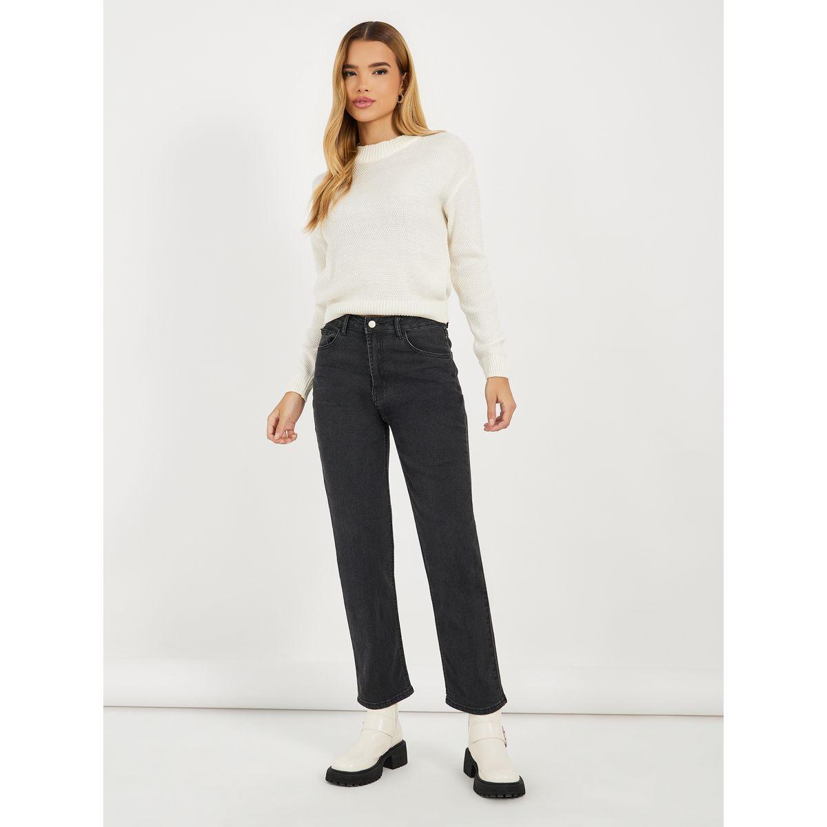جينز موم بطول الكاحل وخصر متوسط-women-clothing-bottoms-jeans-image-1