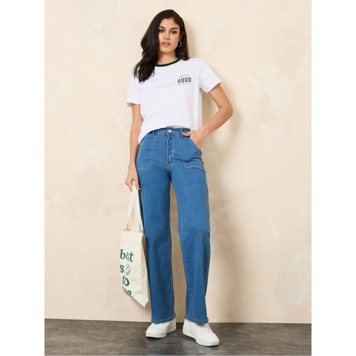 Styli Straight Fit Jeans with Square Pocket-women-clothing-bottoms-jeans-image-1