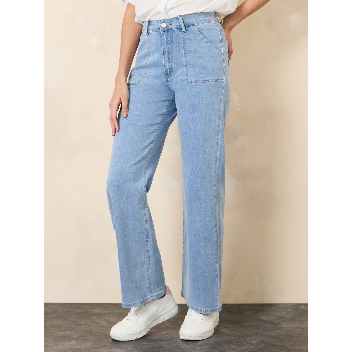 جينز بقصة مستقيمة وجيوب-women-clothing-bottoms-jeans-image-2