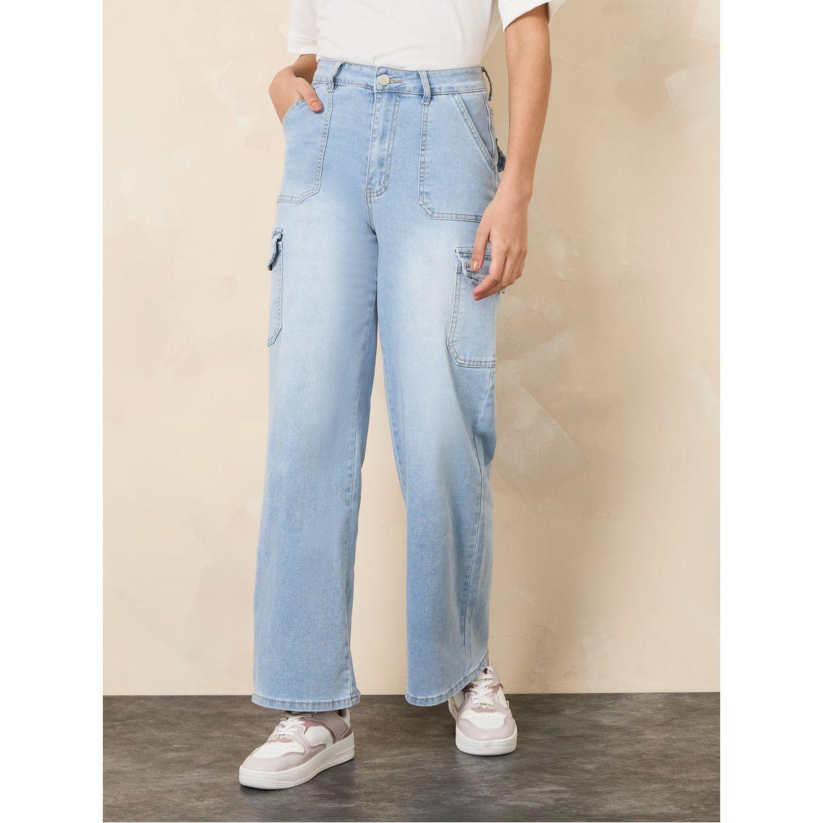 Styli Cargo Pocket Washed Straight Fit Jeans-women-clothing-bottoms-jeans-image-2