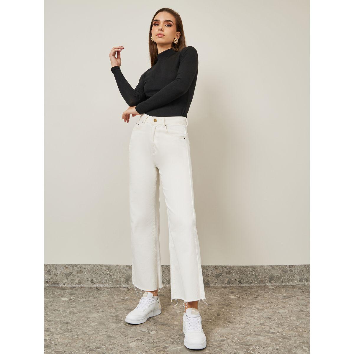 Styli High Rise Straight Leg Jeans with Raw Edge-women-clothing-bottoms-jeans-image-1