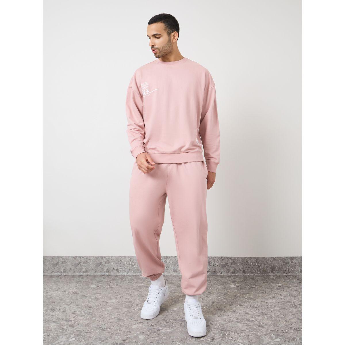 Styli Limited Oversized Fleece Sweatshirt with Minimal Print-men-winterwear-hoodiesandsweatshirts-image-2