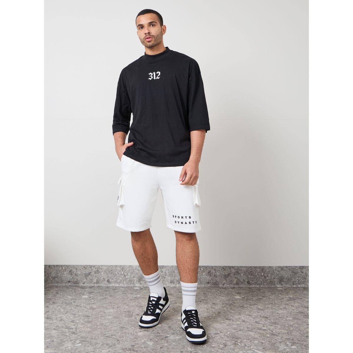 Styli Limited Oversized Cargo Pocket Fleece Shorts-men-clothing-bottoms-shorts-image-1