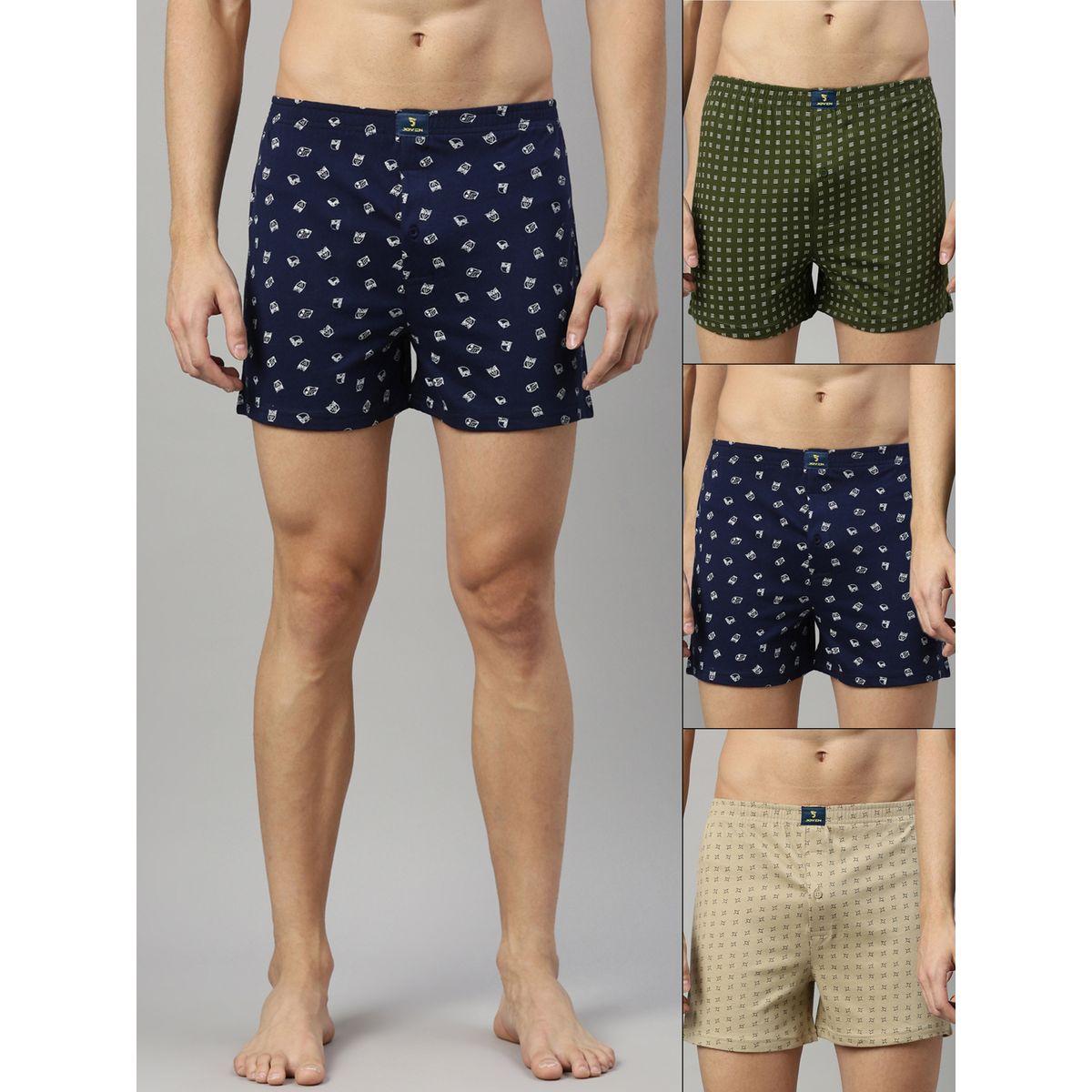 Styli Unwind Pack of 3 - Cotton Printed Knit Boxers-men-clothing-innerwear-underwear-image-1