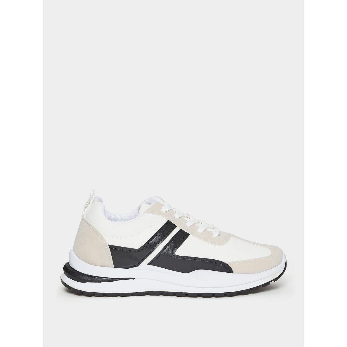 Styli Contrast Side Stripe Lace Up Sneakers-men-shoes-sneakers-image-2