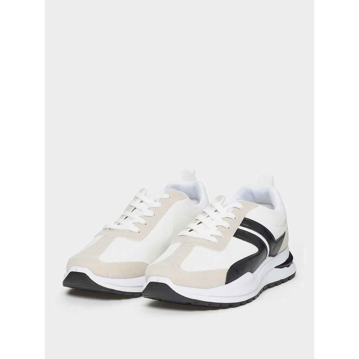 Styli Contrast Side Stripe Lace Up Sneakers-men-shoes-sneakers-image-3