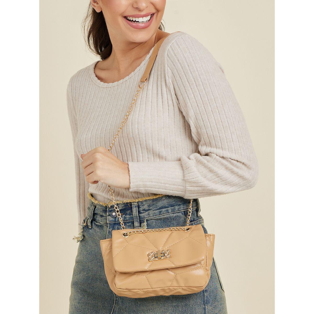 Styli Quilted Shoulder Bag with Turn Lock-women-bagsandwallets-handbags-image-2