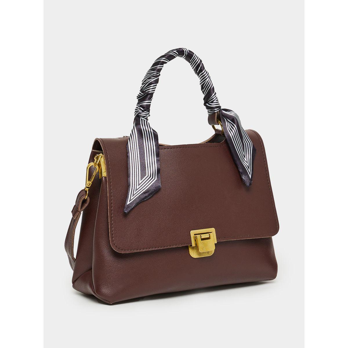 Styli Scarf Design Bag with Push-Lock Closure-women-bagsandwallets-handbags-image-1