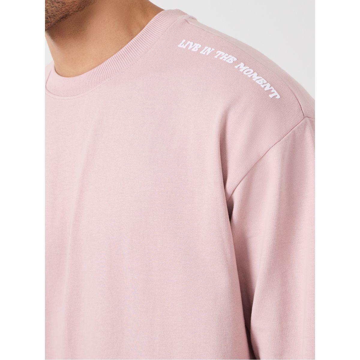 Styli Solid Letter Print Relaxed Fit Sweatshirt-men-winterwear-hoodiesandsweatshirts-image-3