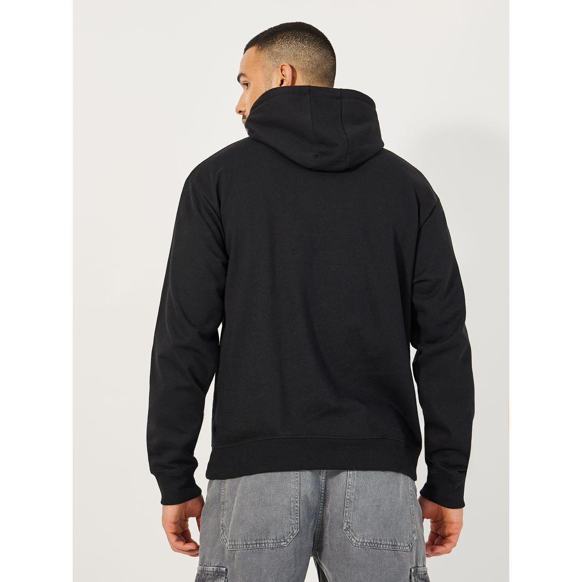 Styli Minimal Puff Print Fleece Relaxed Fit Hoodie-men-winterwear-hoodiesandsweatshirts-image-4