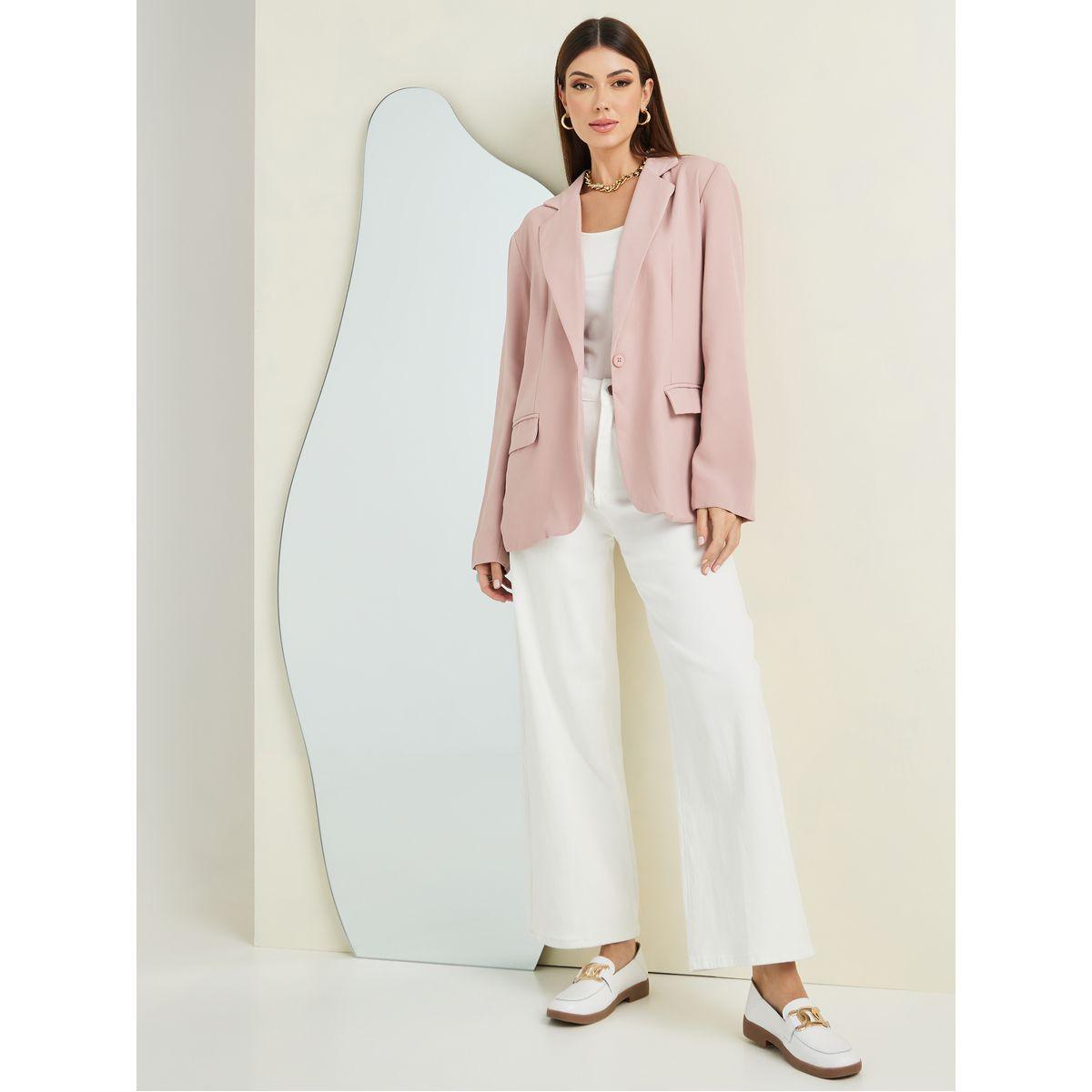 Styli Oversized Single Breasted Blazer With Flap Detail-women-clothing-coatsandjackets-blazers-image-1