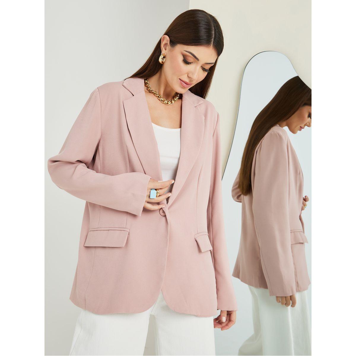 Styli Oversized Single Breasted Blazer With Flap Detail-women-clothing-coatsandjackets-blazers-image-3