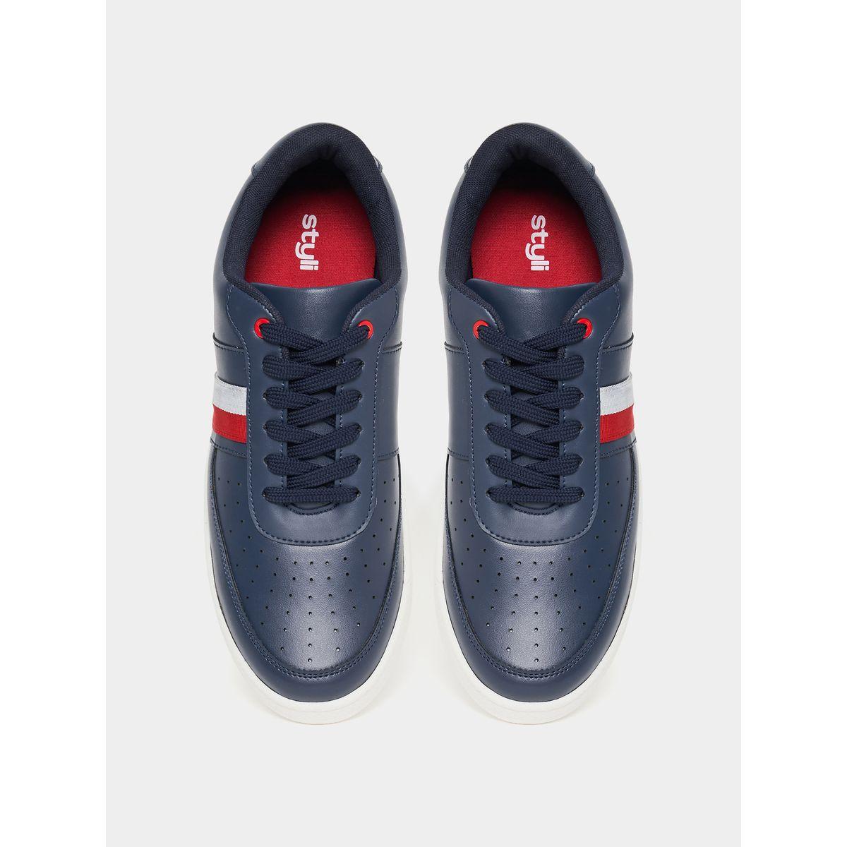 Styli Side Panel Detail Lace Up Sneakers-men-shoes-sneakers-image-4