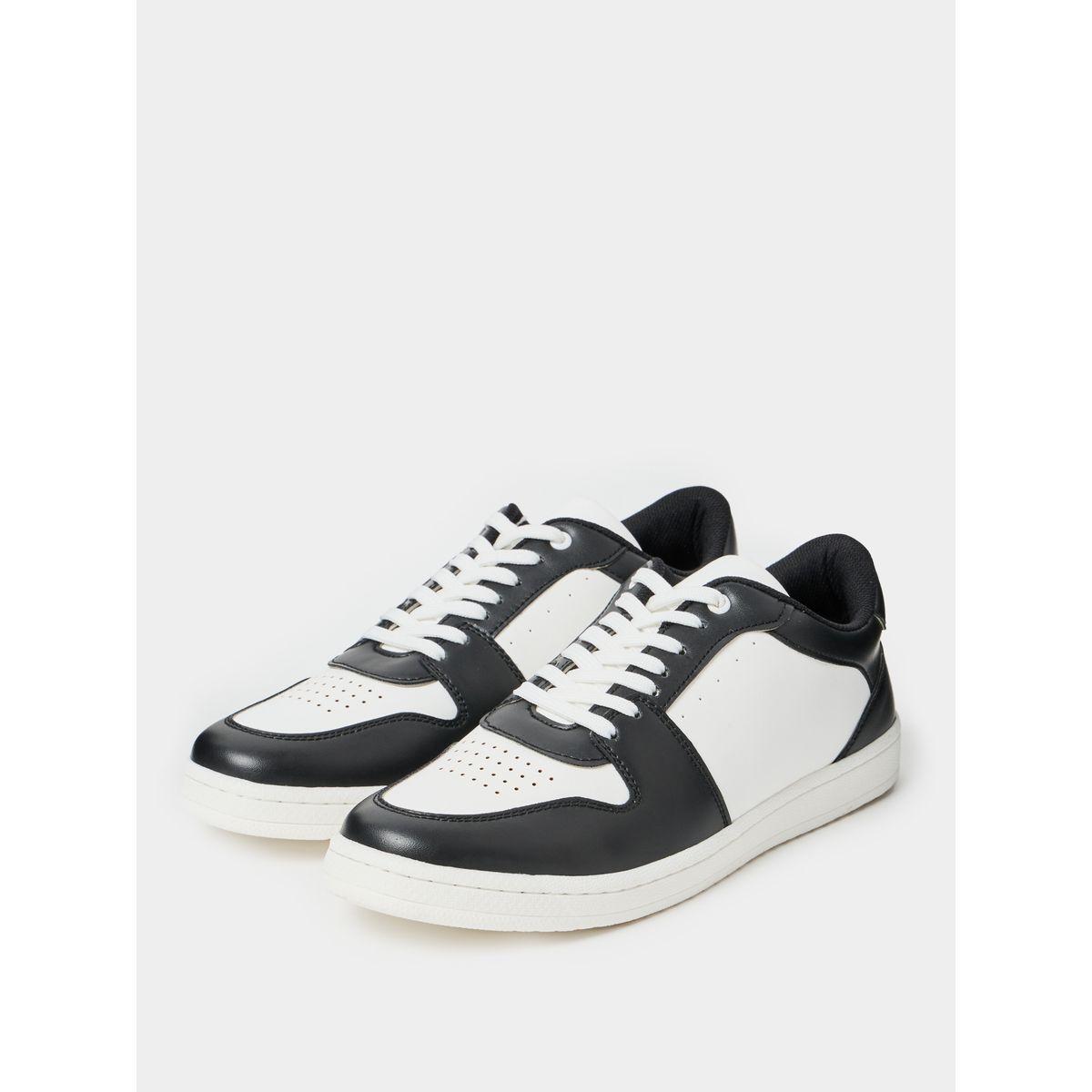 Styli Colorblock Panel Detail Lace Up Low Top Sneakers-men-shoes-sneakers-image-2