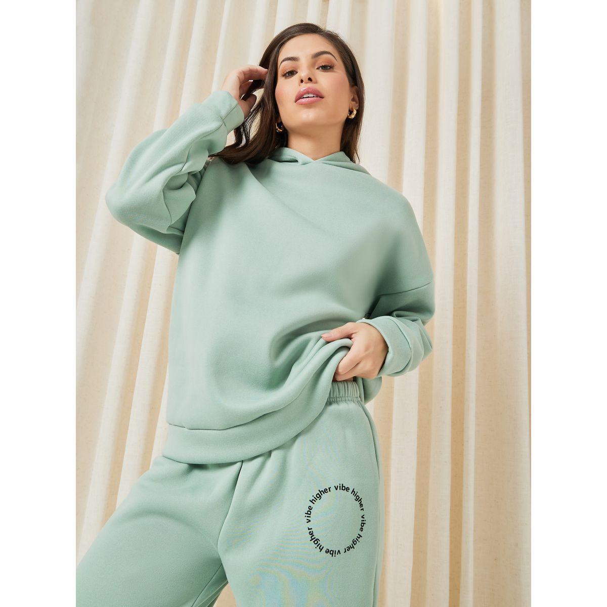 Styli Unwind Terry Fleece Back Slogan Hoodie & Jogger Lounge Set-women-clothing-coordsets-image-2
