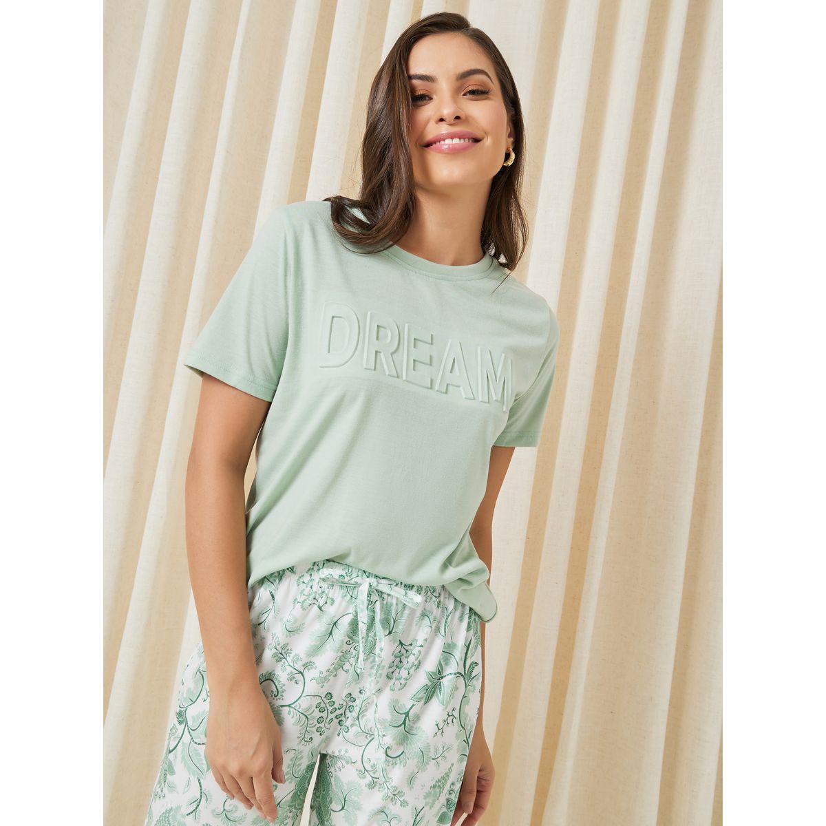 Styli Unwind Embossed T-Shirt & Floral Print Pyjama Set-women-clothing-nightwear-pyjamas-longsets-image-2