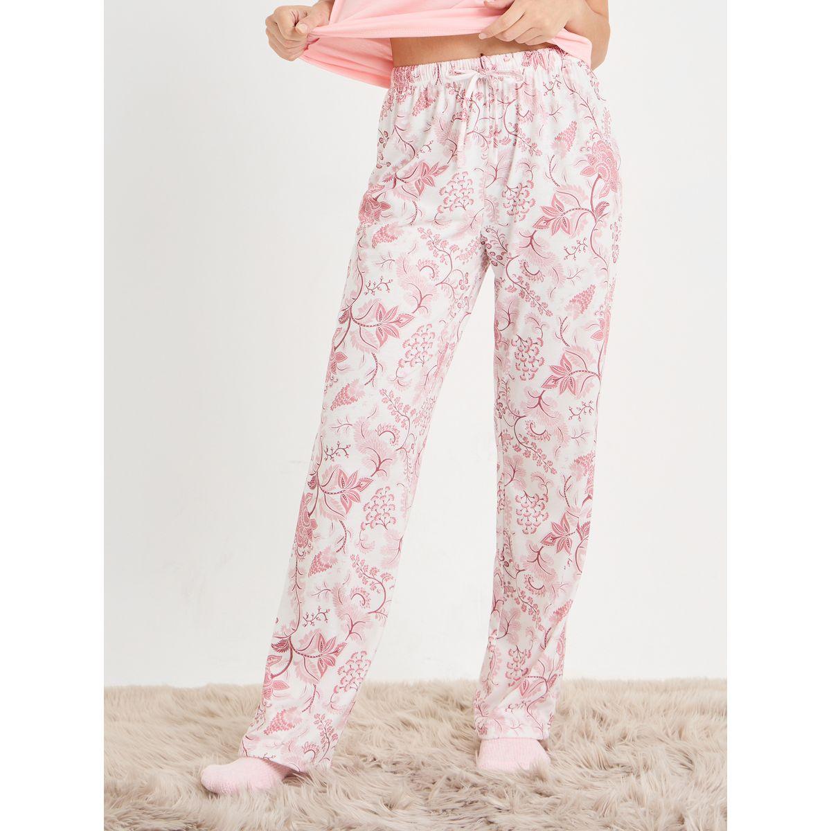 Styli Unwind Calm Embossed T-Shirt & Floral Pyjama Set-women-clothing-nightwear-pyjamas-longsets-image-4