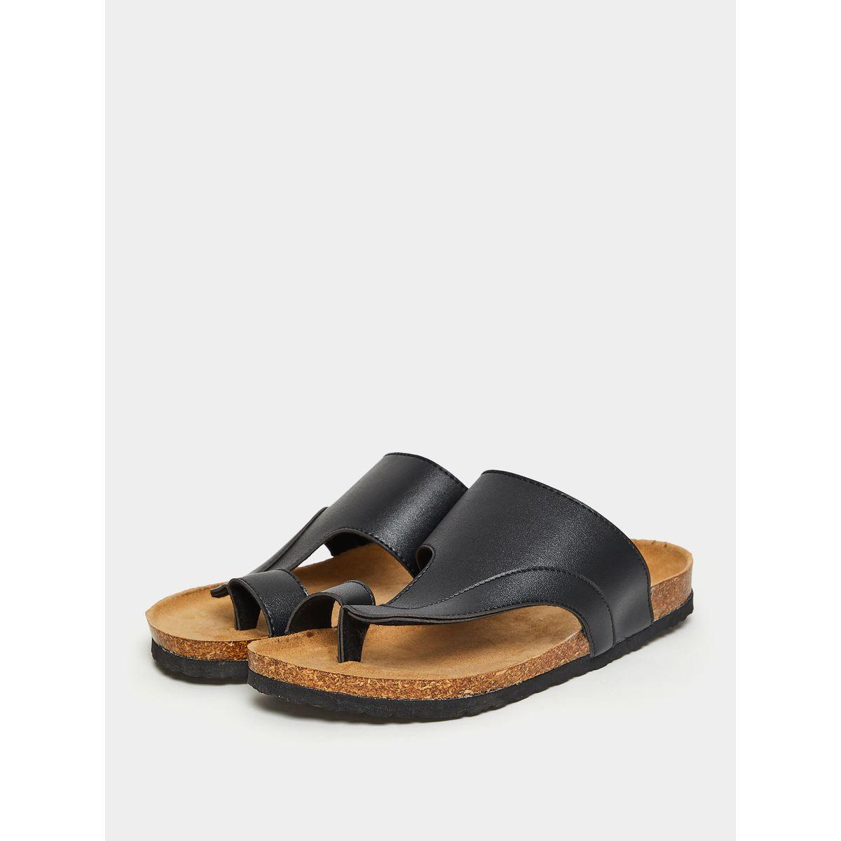 Styli Faux Leather Toe Ring Strap Casual Sandals-men-shoes-sandals-image-2
