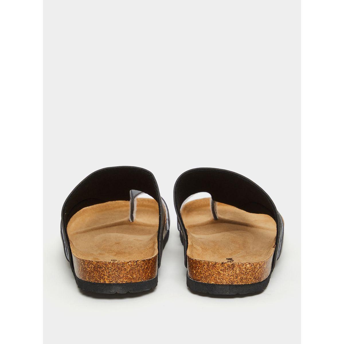 Styli Faux Leather Toe Ring Strap Casual Sandals-men-shoes-sandals-image-3