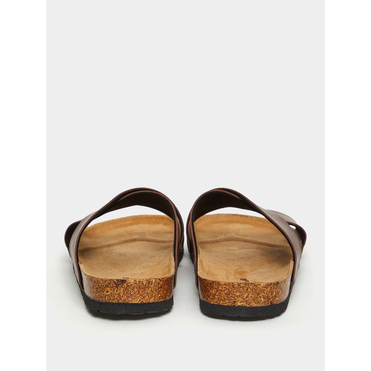 Styli Faux Leather Criss Cross Strap Sandals-men-shoes-sandals-image-3