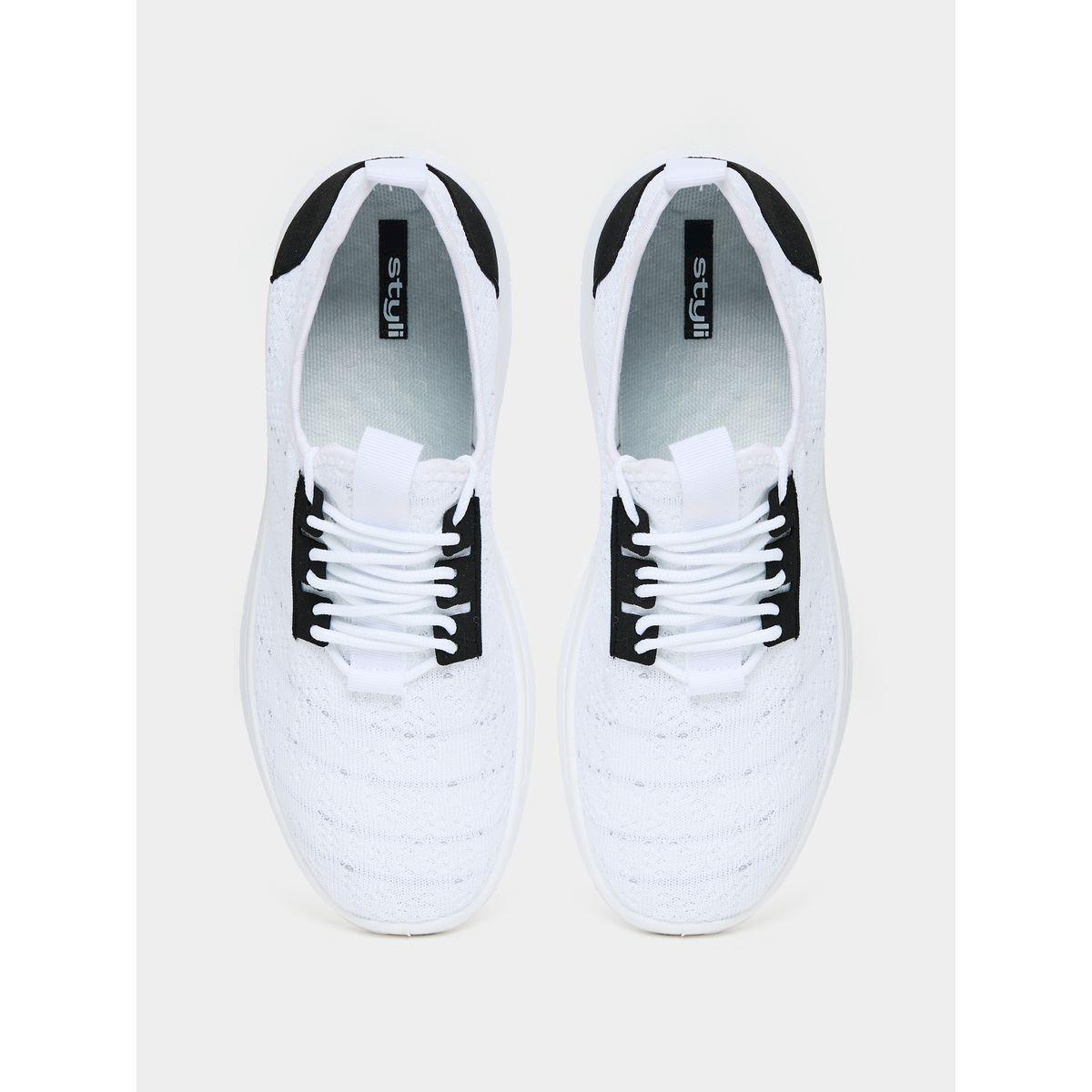Styli Heel Contrast Detail Lace Up Sneakers-men-shoes-sneakers-image-4