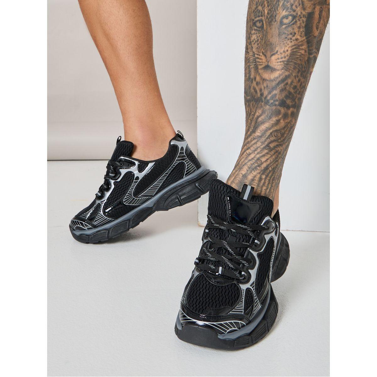 Styli Textured Metallic Detail Sneakers-men-shoes-sneakers-image-1