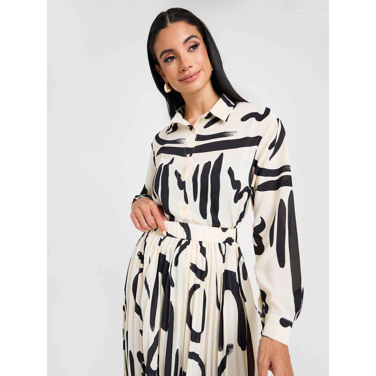 Styli Regular Fit Doodle Print Shirt-women-clothing-shirtsandblouses-shirts-image-2