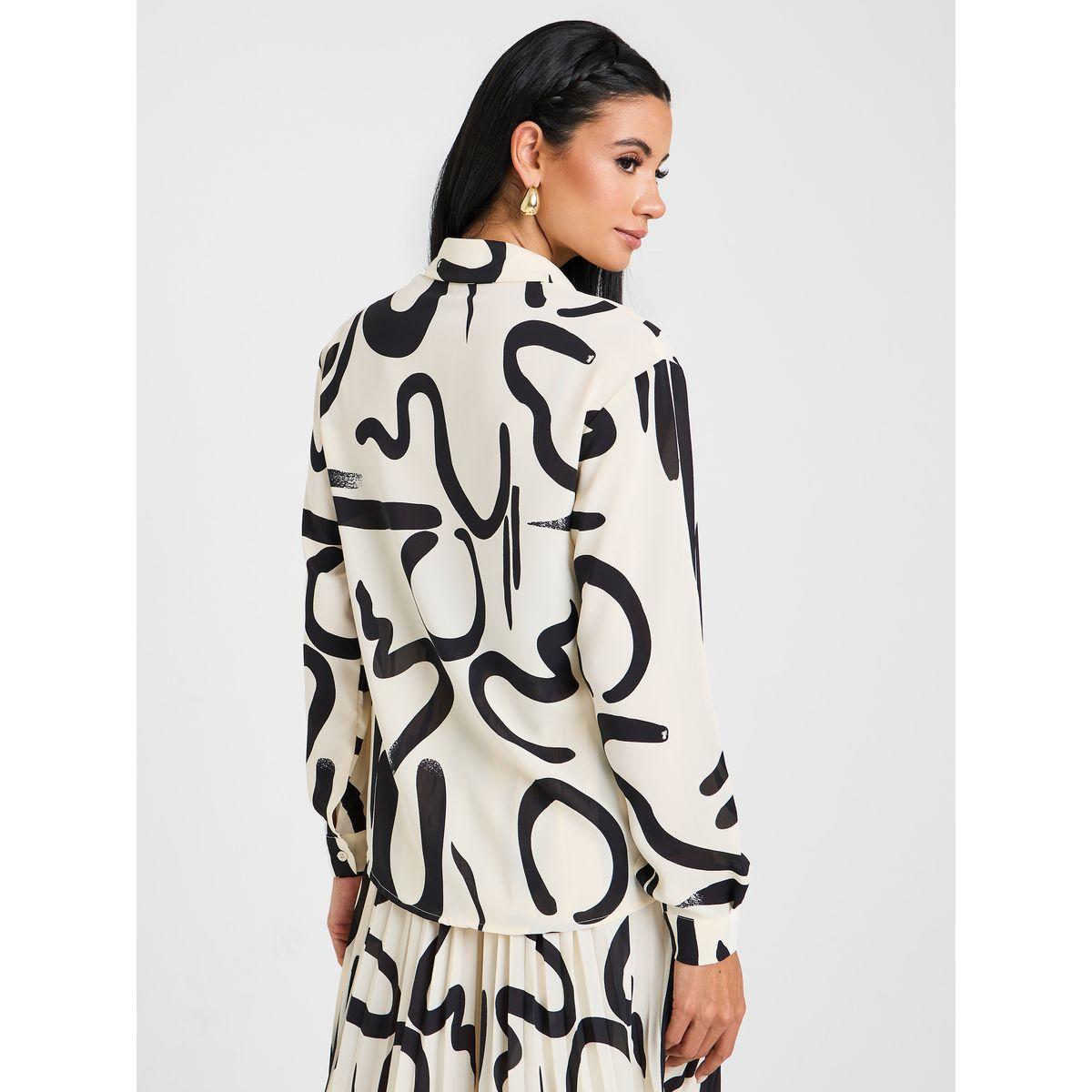 Styli Regular Fit Doodle Print Shirt-women-clothing-shirtsandblouses-shirts-image-5