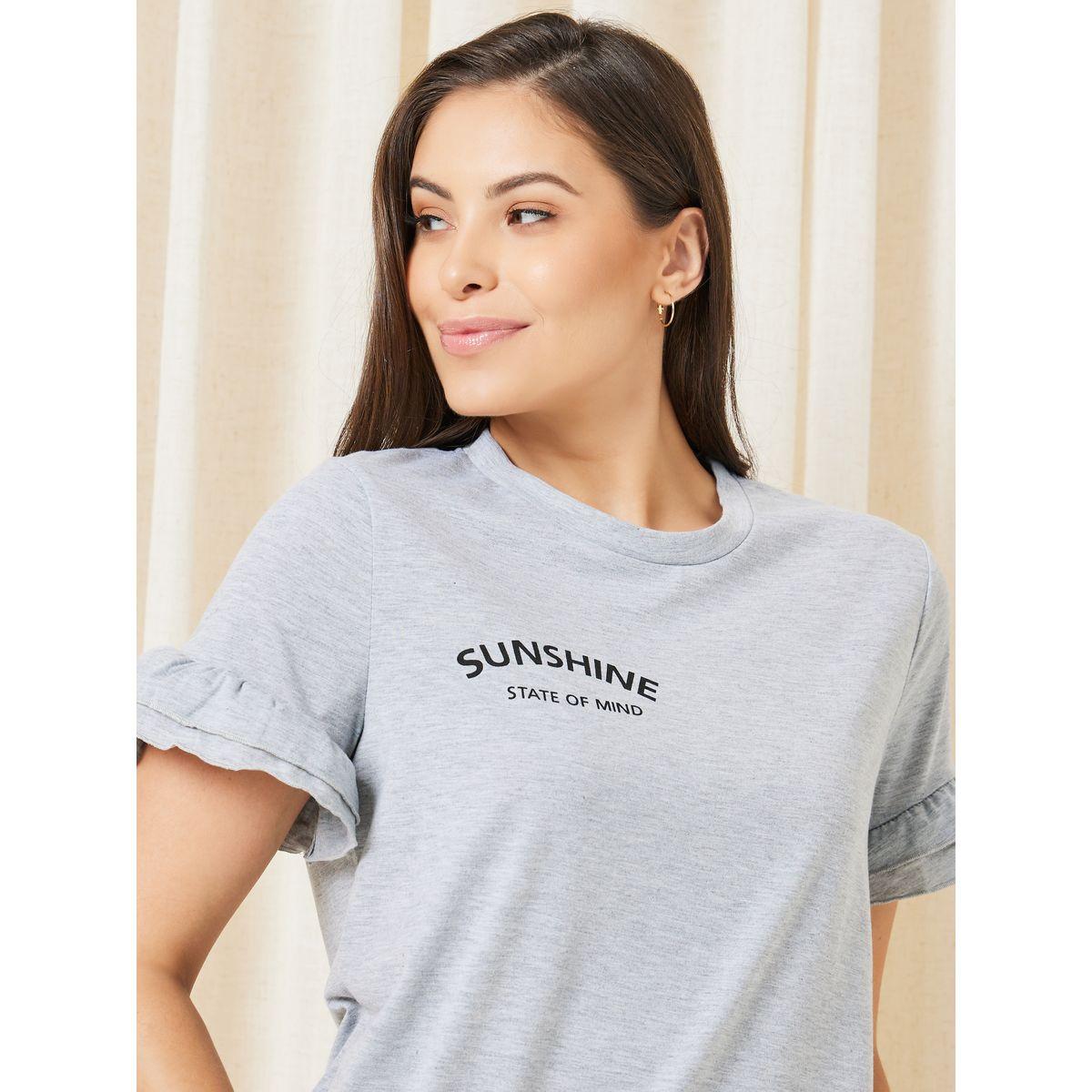 Styli Unwind Slogan Print Ruffle Sleeve T-Shirt & Floral Pyjama Set-women-clothing-nightwear-pyjamas-longsets-image-4